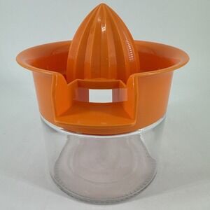 Gemco Citrus Juicer Reamer Squeezer Glass Jar Plastic Lid Orange Lemon Juice‎